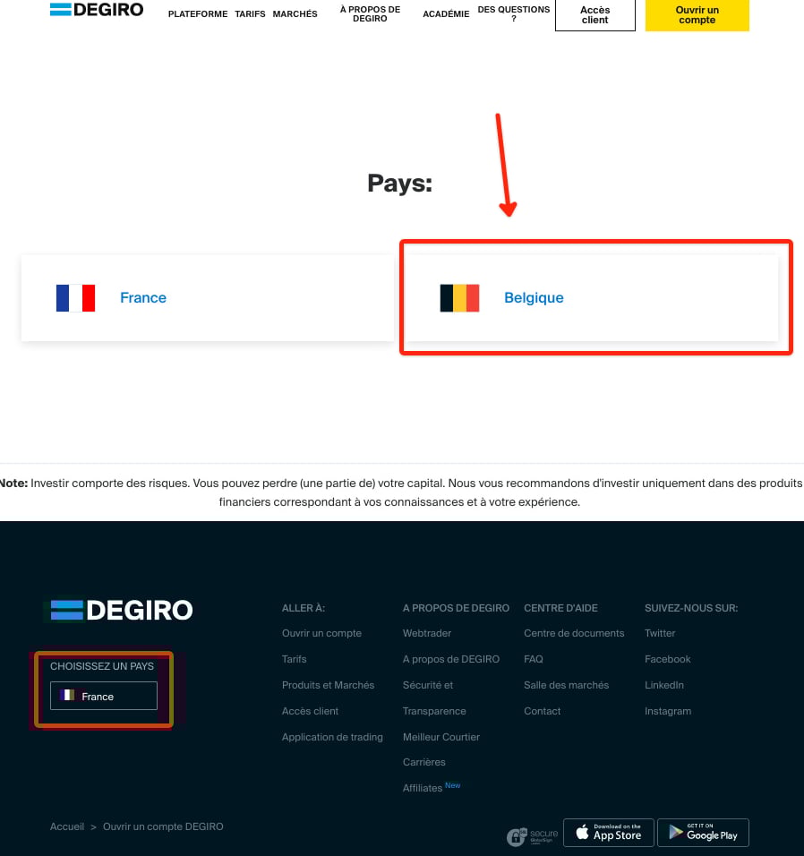 Opening an account with Degiro